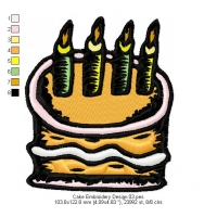 Cake Embroidery Design 03